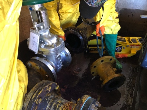 Valve Replacement at Fuel Pumping Station in Hall County Georgia